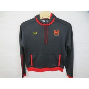 Maryland Terrapins Hoodie Sweatshirt Mens XL Black Under Armour ColdGear NCAA